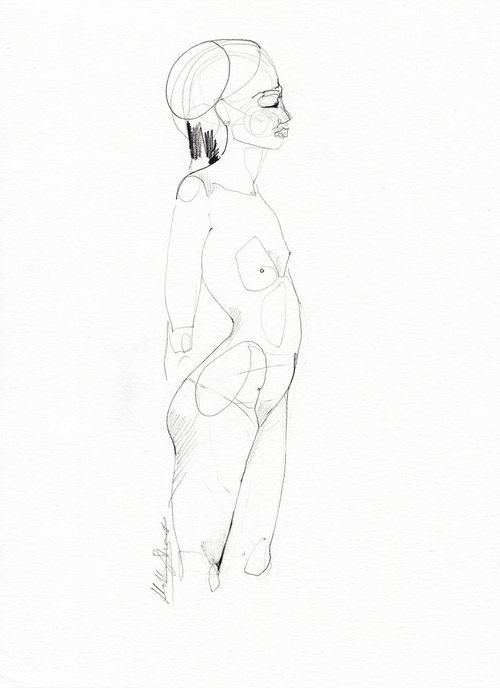 Untitled pencil nude 03 by Holly Sharpe