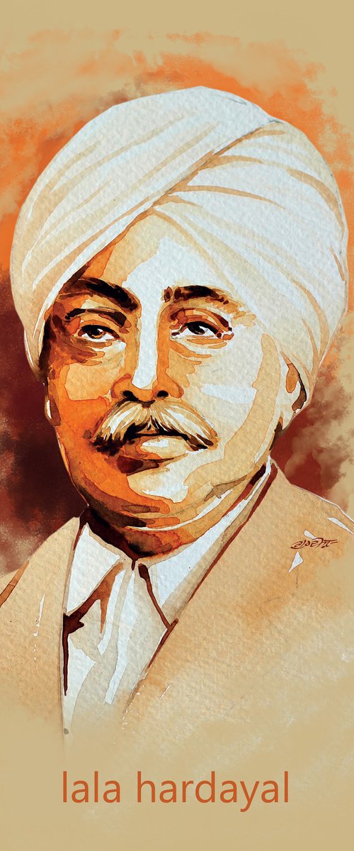 Lala Hardayal by ARTIST GURDISH  PANNU