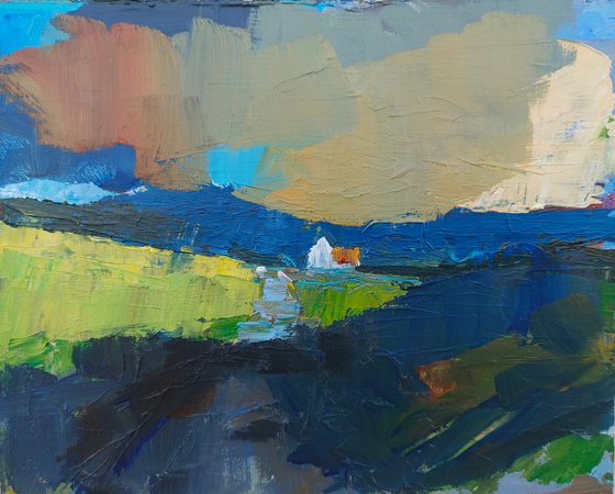 A landscape with a cottage