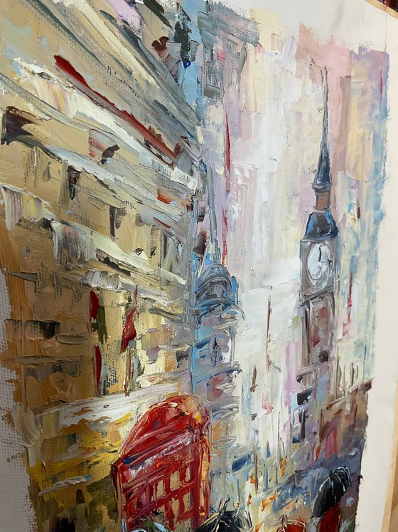 London umbrellas. Pastel mood