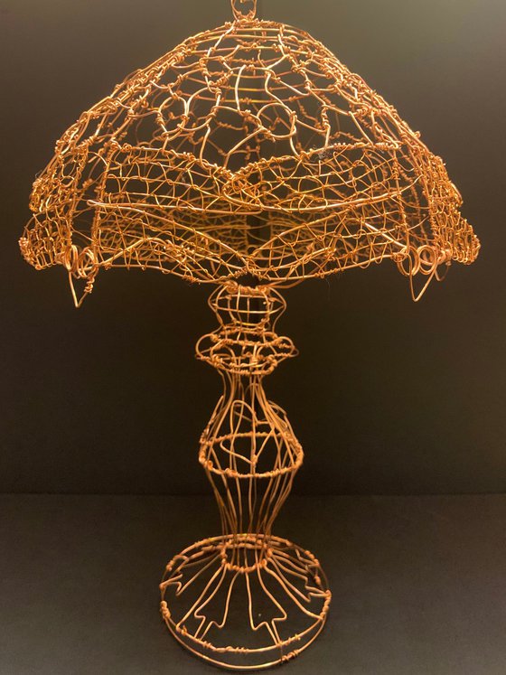 Tiffany Lamp Copper Sculpture