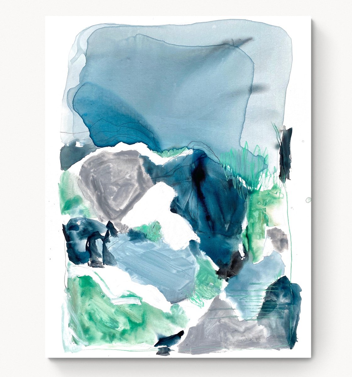 Abstract Painting By Cristina Dalla Valentina, 28 X 35, Piccole Terre 5, Original Artwork