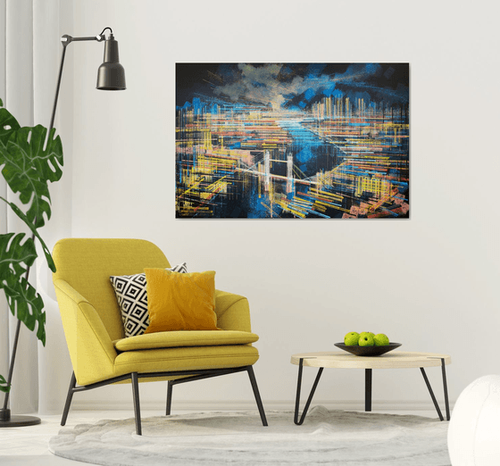 London Lit Bright! - Large Painting