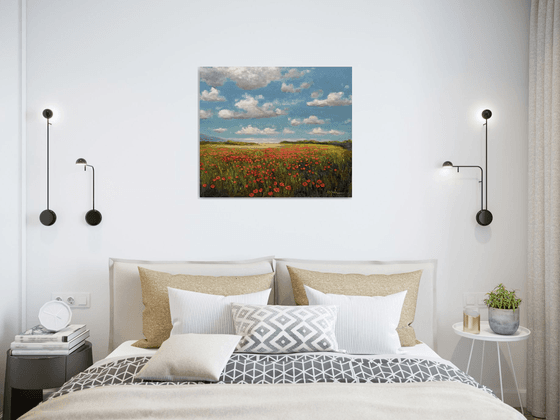 Poppies near the sea