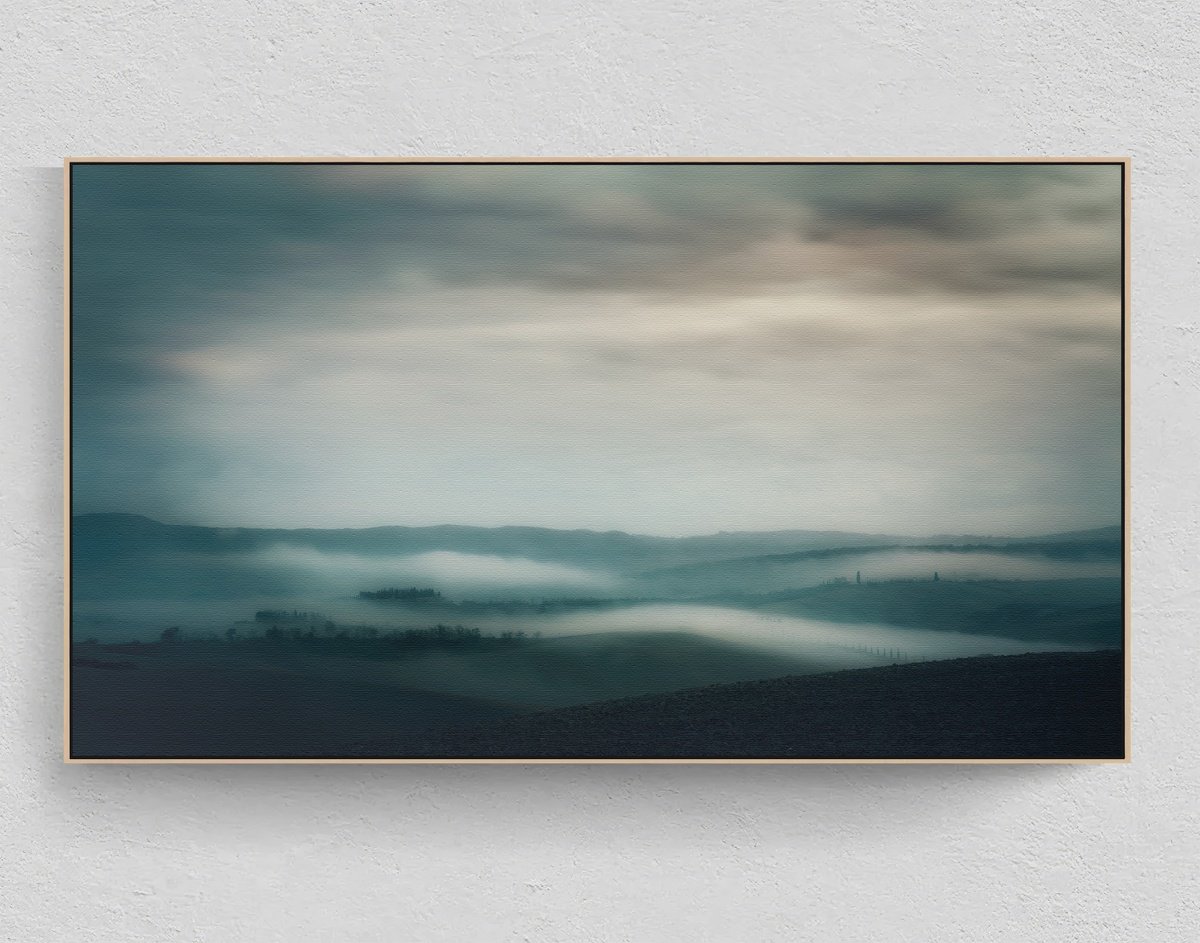 Impressionistic Photograph , Morning Mist Over The Hills By Karim Carella, 43 X 26, Artwork For Sale On Artfinder