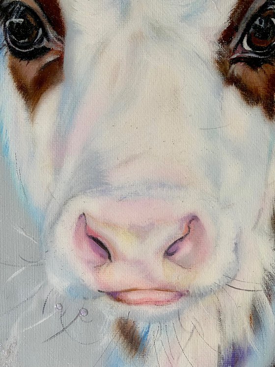 If Galadrial had a cow it would be this one,  14x14"