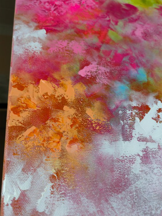 "Just Summer on my mind" from the "Colours of Summer" collection, abstract flower painting