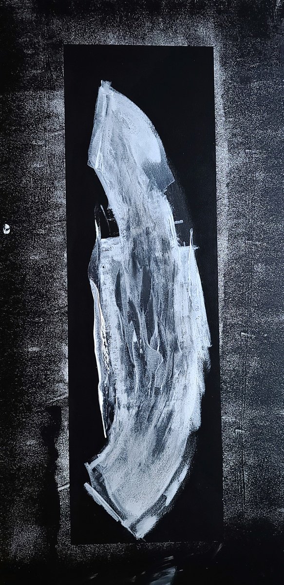 Expressive Abstract Acrylic Painting By Newel Hunter, 24 X 48", Ascension, Original Artwork