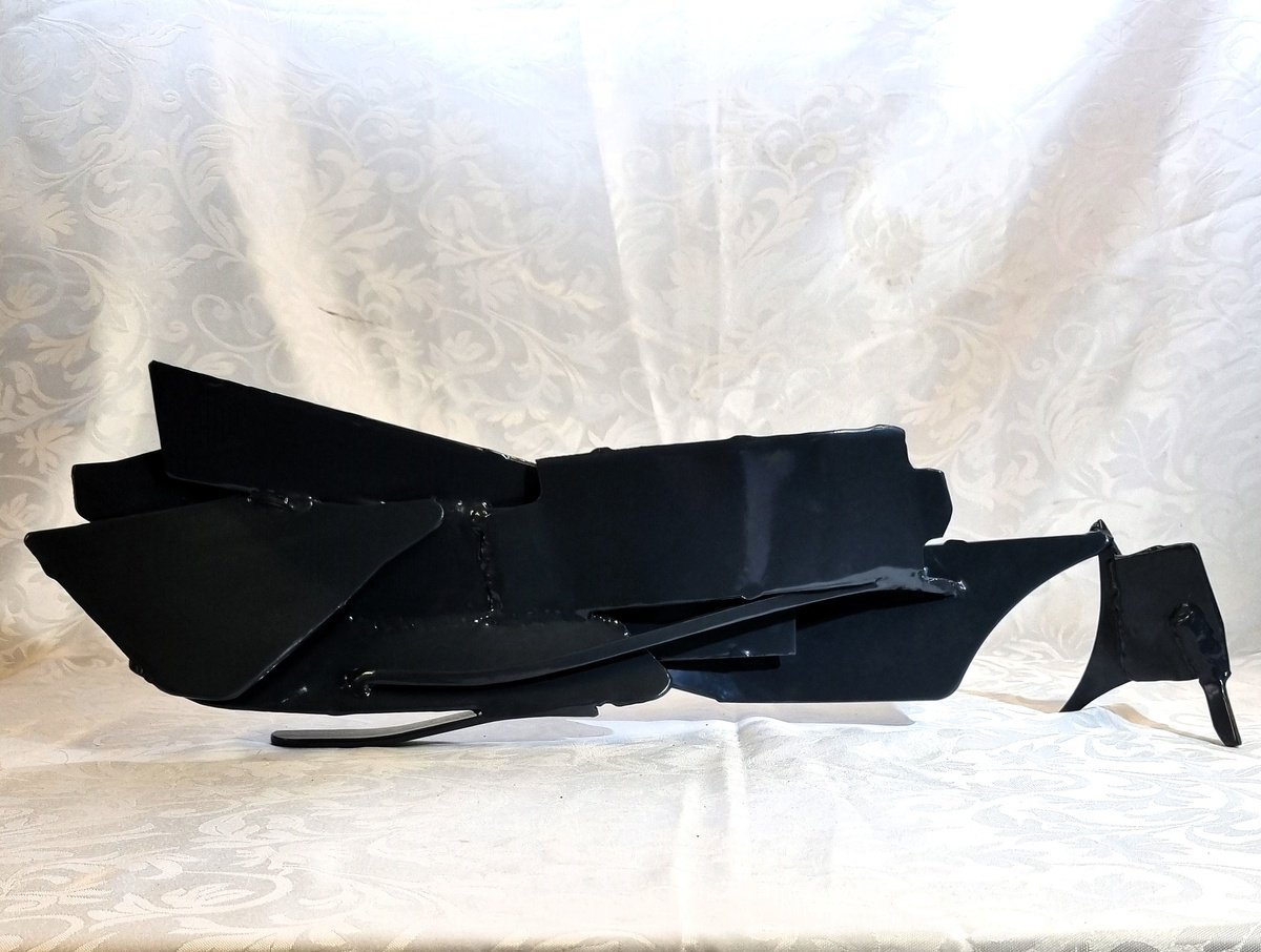 Abstract Sculpture By Neil Wood, 24 X 8", Pull Flats, Original Artwork