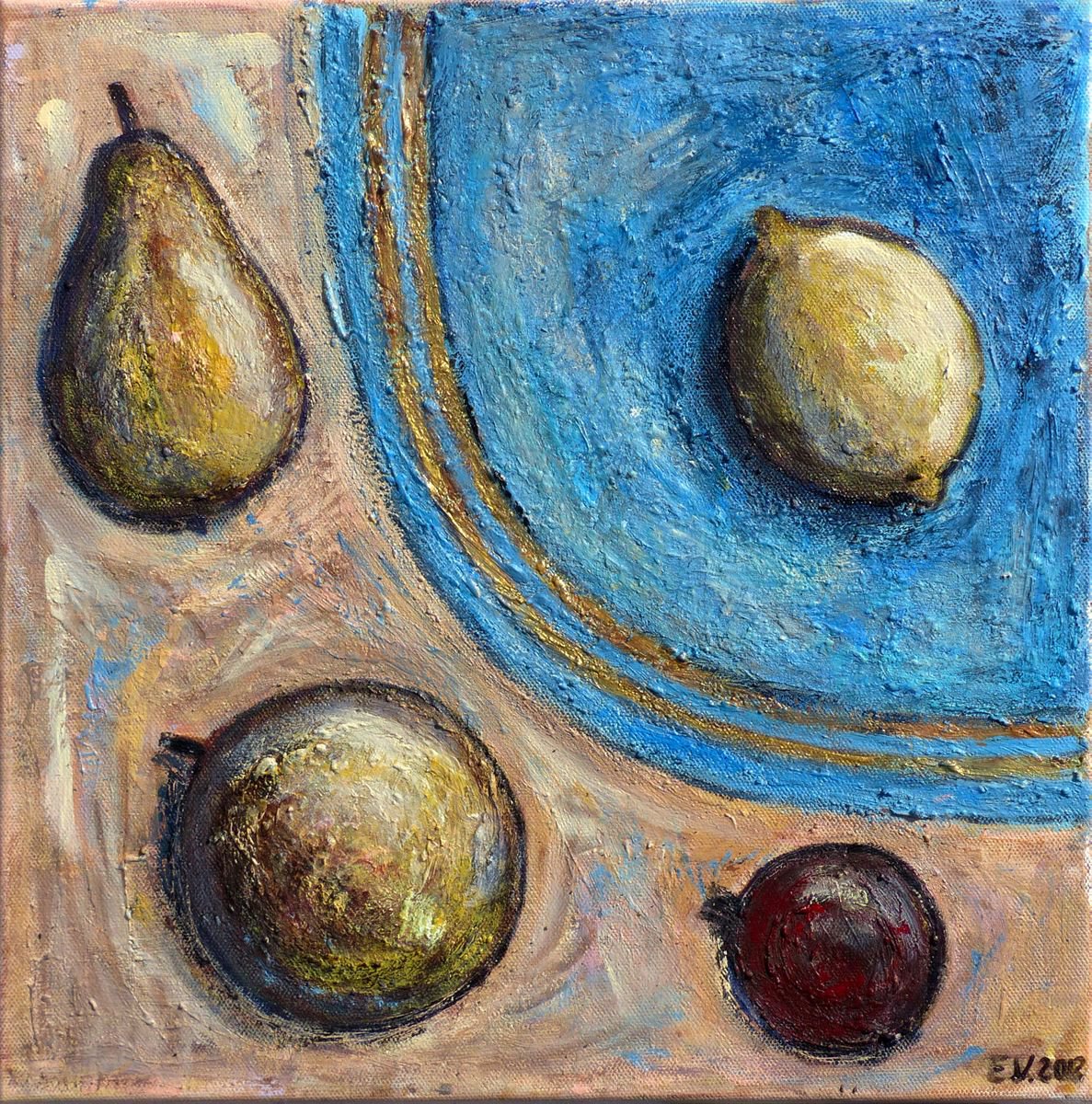 Fruits composition by Elizabeth Vlasova