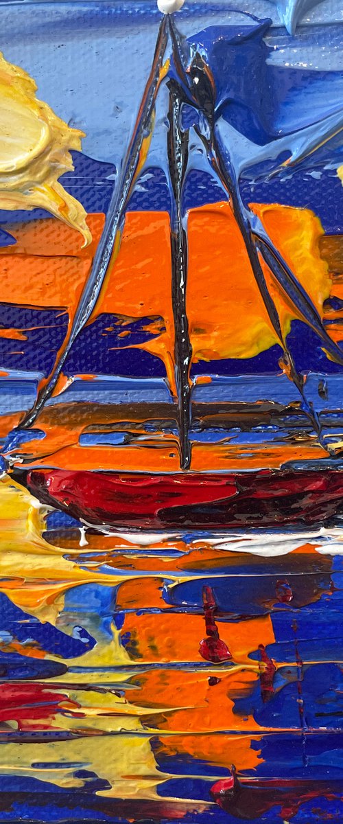 Sunset Sailing by Lisa Elley