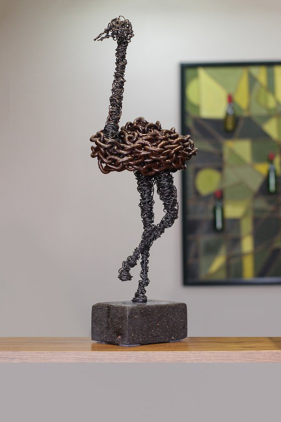 Strong ostrich 53x18x14cm 4.2kg Iron, Tufa 2022