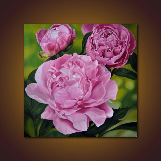 Peonies painting