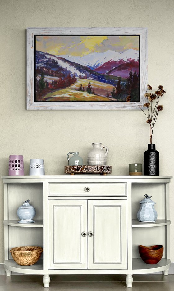 Sunset in the mountains