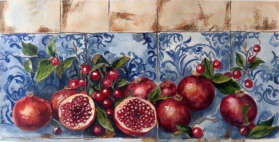 Portuguese Harvest – Ruby Pomegranates