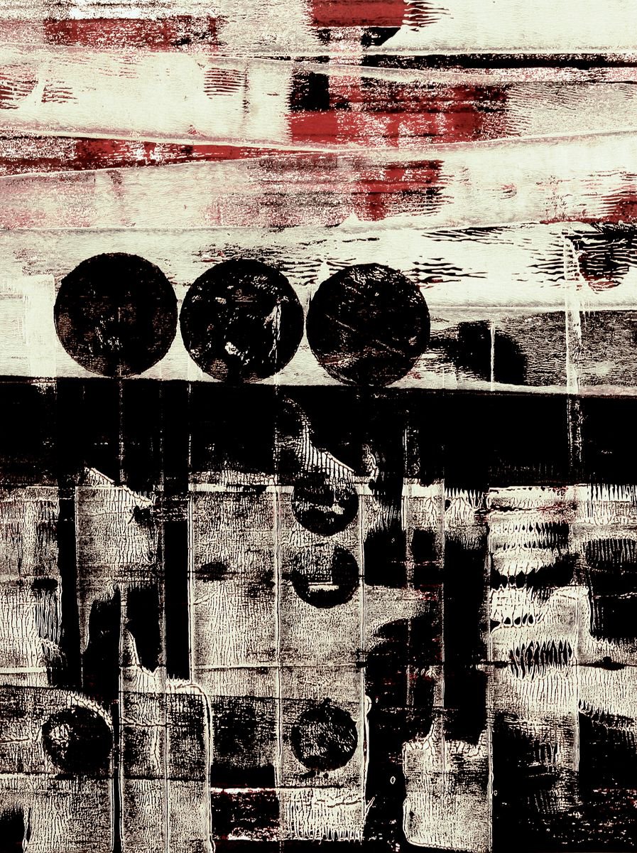 Abstract Acrylic Painting By Petr Strnad, 12 X 16", Space Solution Iv., Original Artwork