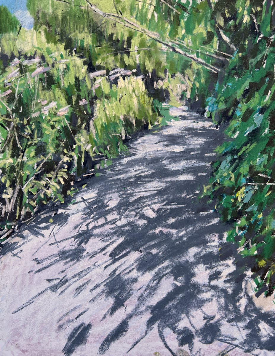Wandsworth Common path by the pond by Louise Gillard