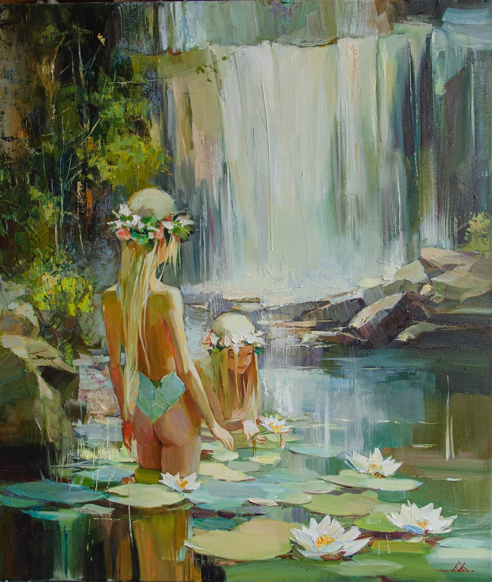 In The Embrace Of A Fairy Lake By Valentin, 24 X 28, Artwork For Sale On Artfinder