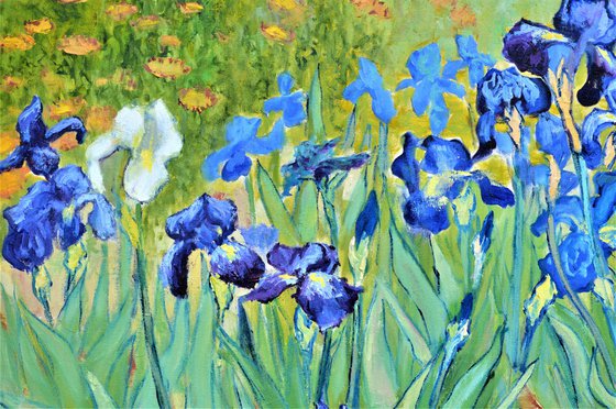 Irises inspired by Van Gogh