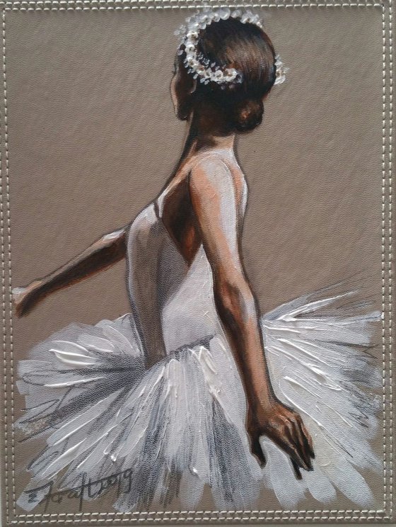 " Performance II " Original  acrylic painting on board 22x29x0.5cm.ready to hang