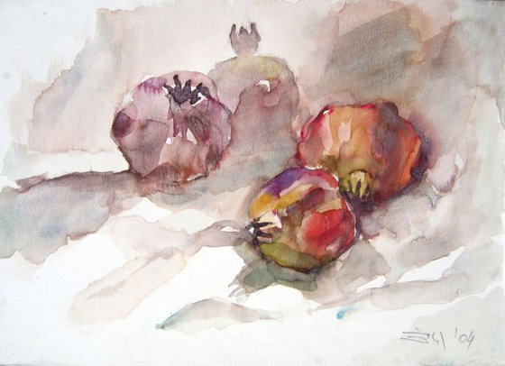 still life with pomegranates II