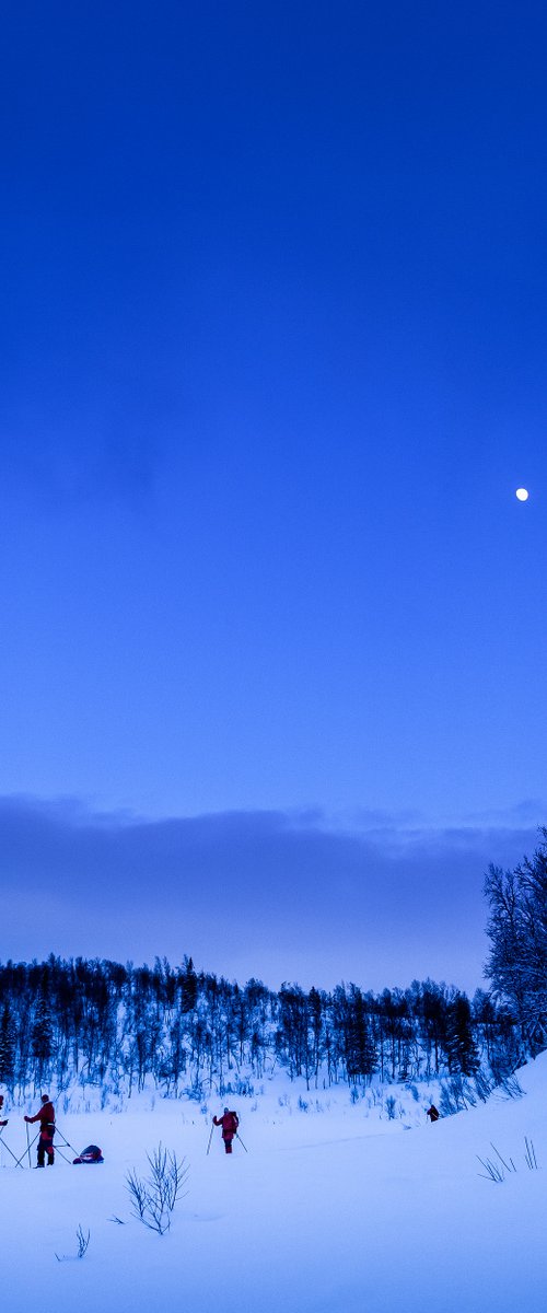 Skiing In The Blue Hour I by Tom Hanslien