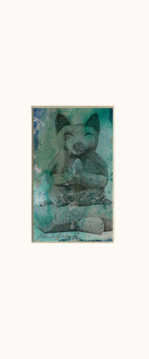 Buddha Cat 43 - Painting by Kathy Morton Stanion by Kathy Morton Stanion