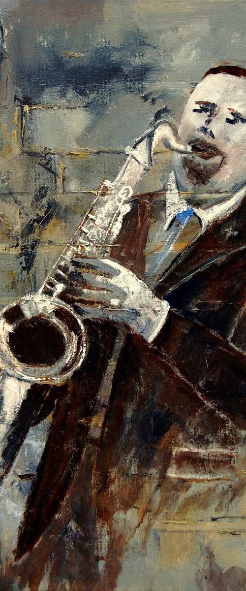 Playing sax -57 by Pol Henry Ledent