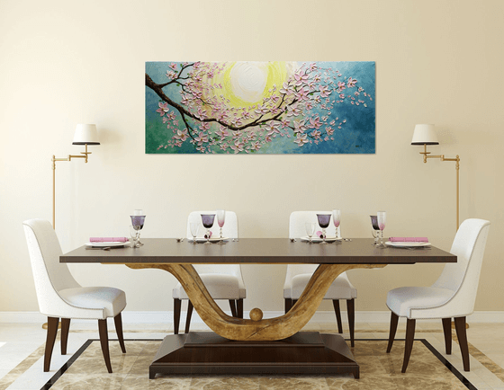 Blossom Sakura - Large Blossom Tree Painting, Original Impasto Sakura Painting