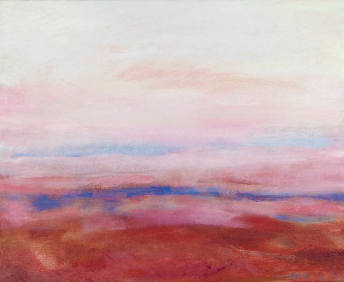 Organic Landscape Oil Painting By Cristian Valentich, 20 X 16, Gazes, Original Artwork