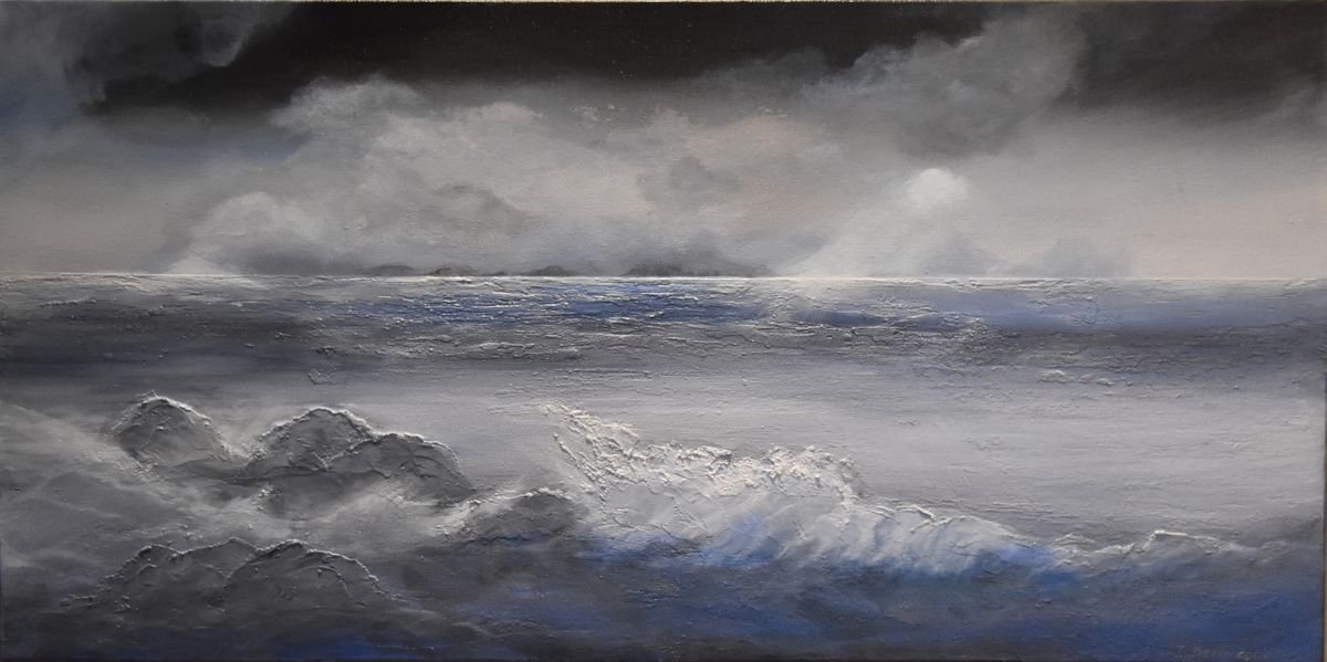 The Sun Will Shine Again Seascapes Ocean paintings Wave paintings Clouds by Tamara Bettencourt
