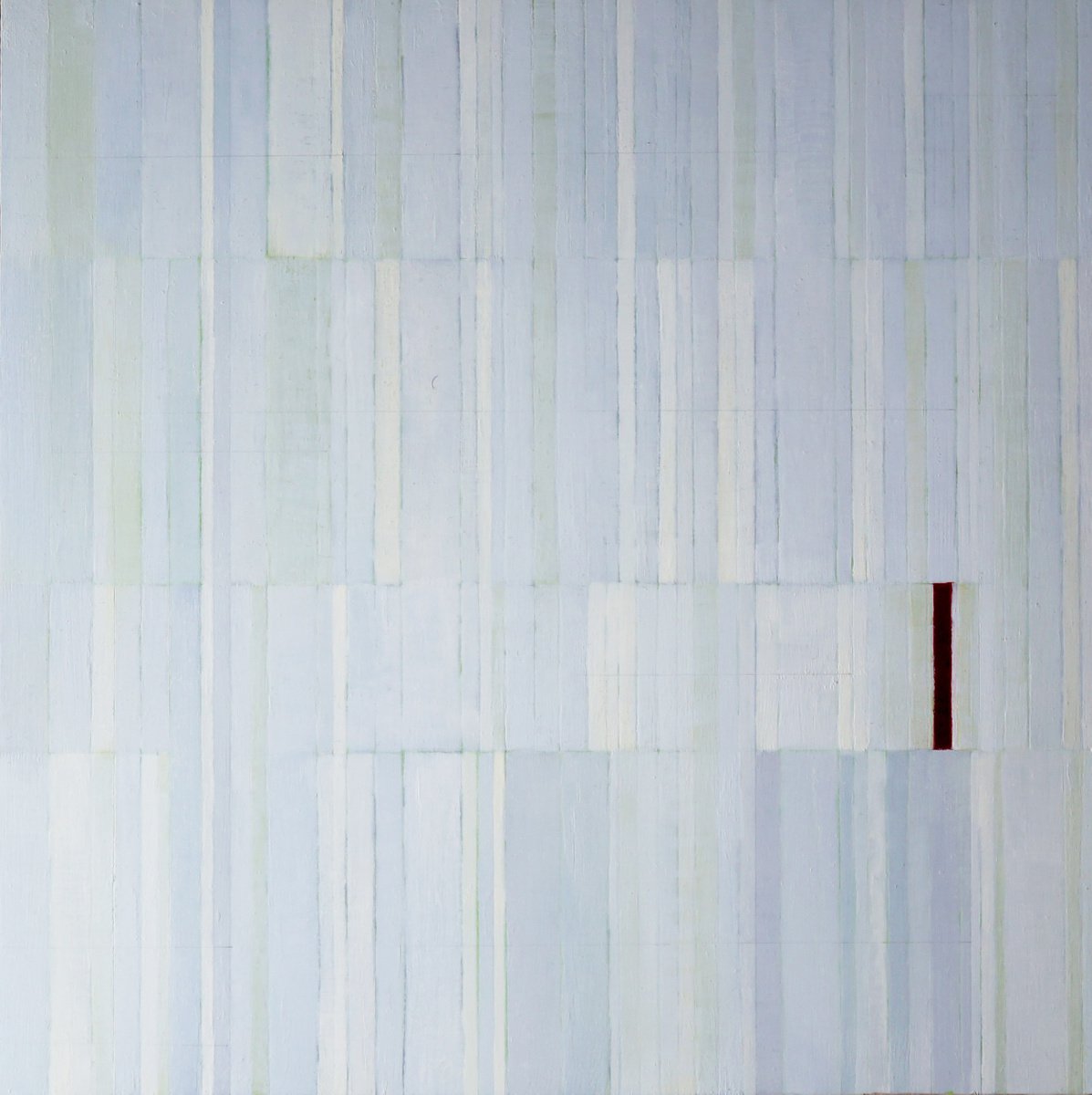 Geometric Abstract Oil Painting By Anna Jannack, 12 X 12, Biblioteca V, Original Artwork