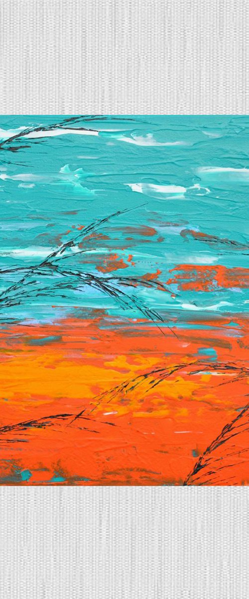 Grass In Turquoise Color by Daniel Urbaník
