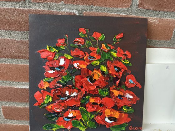 Mini Red poppies
