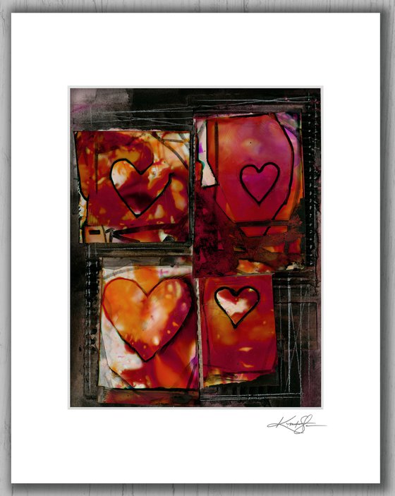 Heart Encounters 1 - Mixed Media Collage by Kathy Morton Stanion