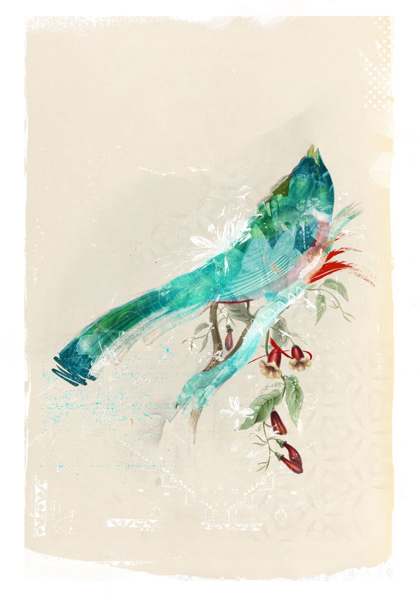 Animal Painting By Teis Albers, 31 X 47", Free Bird, Original Artwork