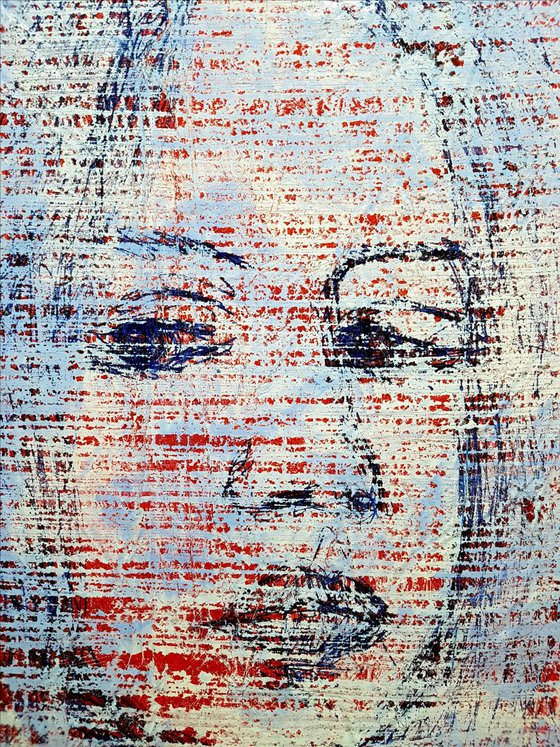 Sarah (n.282) - 60 x 80 x 2,50 cm - ready to hang - acrylic painting on stretched canvas