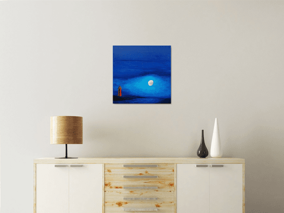 Lighthouse #3, 50x50cm, ready to hang