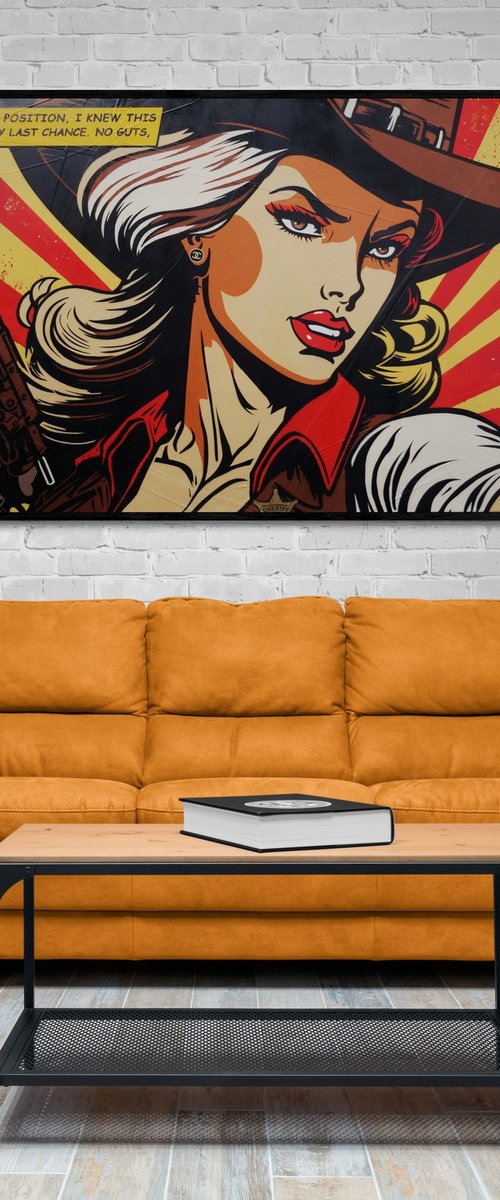 My Last Chance 190cm x 100cm Textured Urban Pop Art by Franko