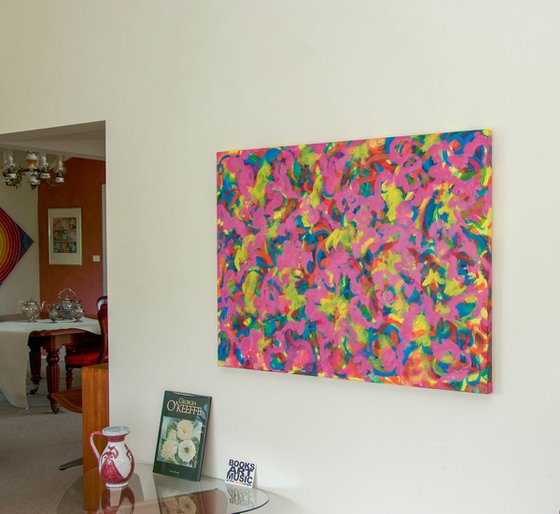 Dance The Street Pink LARGE ABSTRACT 122cm x 92cm