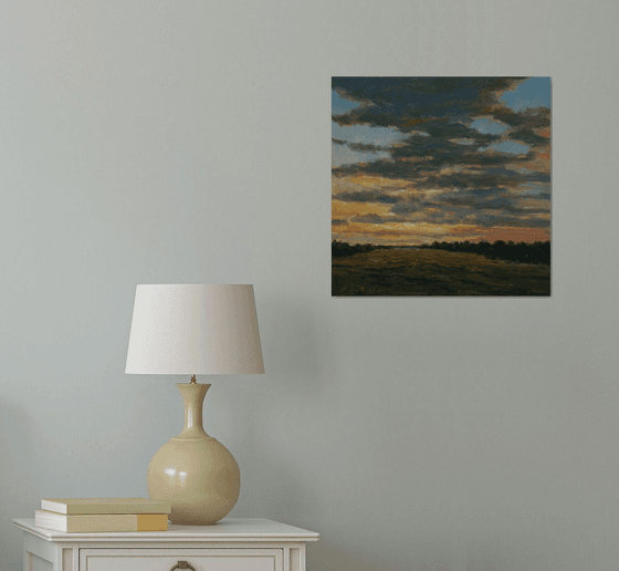 The Beautiful Sunset - sky landscape painting