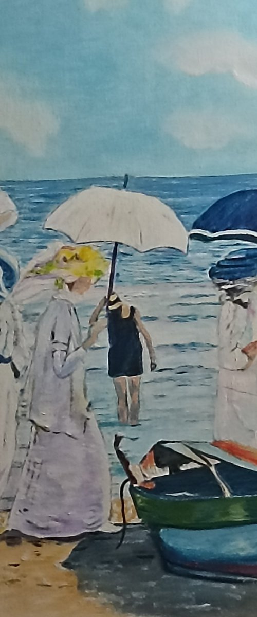 Women beach by Isabelle Lucas