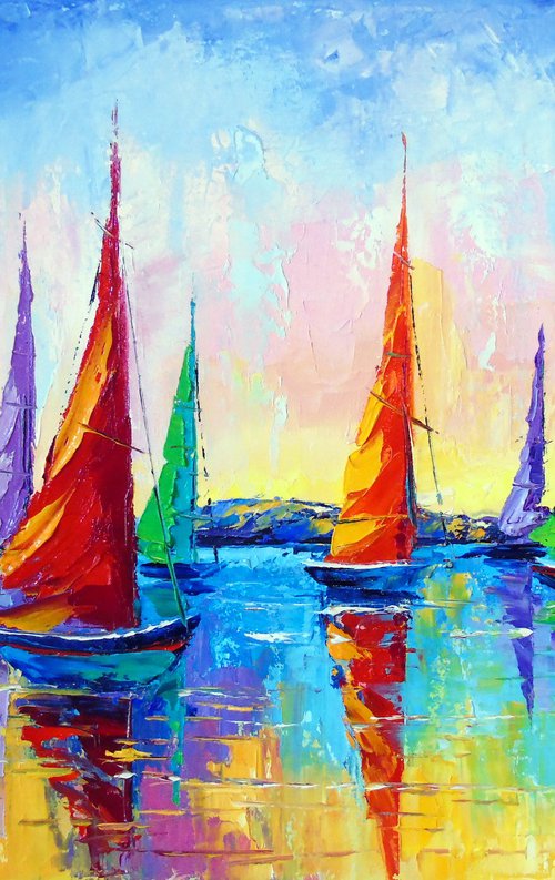 Sailing yachts by Olha Darchuk