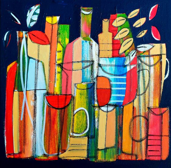 Still Life and Bottles IV