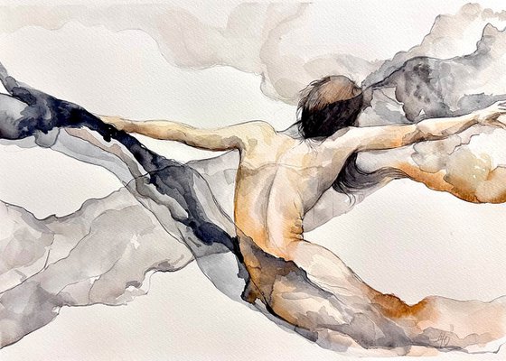 Abstract Ethereal Female Dreamlike Silhouette