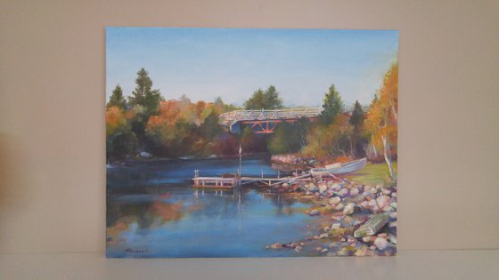 Autumn on the river creek (22x28'')