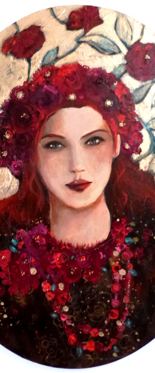 Lili Patchouli 50x40cm oval. by Loetitia Pillault