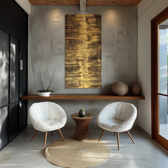 Golden Fire 60x120x2 cm