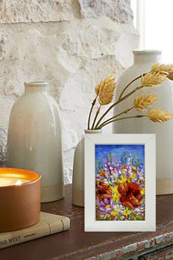 "Poppys with Wildflowers"