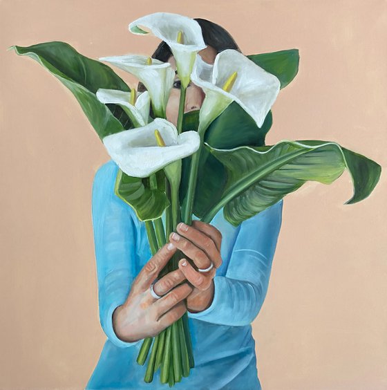 i give you beauty (girl with calla flowers)